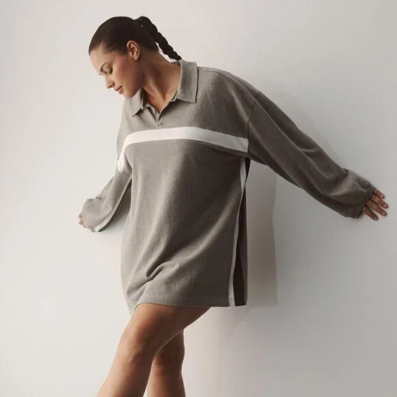 Gola x Anthropologie Team Jersey Mini Dress Floral Graphic Striped XS NWT 276464 - Picture 4 of 10